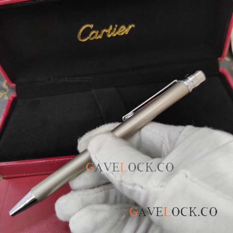 Wholesale Copy Cartier Santos Ballpoint Pen Silver